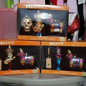 World Market Mexico Day of the Dead Ornament Set